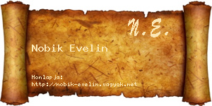 Nobik Evelin névjegykártya